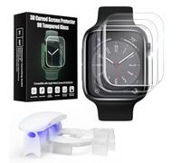 Kopration Pellicola per Apple Watch 9/8/7 45mm Protettiva Pellicola in vetro temperato, Anti-Graffio pellicola ultra sottile ad alta definizione adatta per iWatch serie 9/8/7 45mm [3 Pezzi]