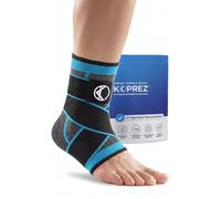 Koprez Manica a compressione unisex per caviglia, taglia L, blu