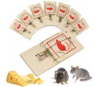 KOQAIIZ 8X Trappola per Topi, Trappole Topi in Legno, per riutilizzabile Utilizzato ovunque