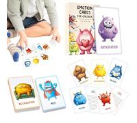 KOQAIIZ Gioco delle Emozioni per Bambini, 32 Carte Illustrate, Carte Emozioni ed Espressioni, Bambini 1-3 Anni, Gioco Educativo per Scoprire l'Emotività