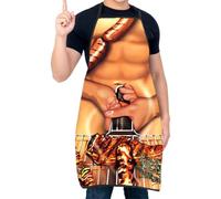 KOQAIIZ Grembiule Barbecue Uomo, Sexy Divertente Creativi Grembiul, Grembiule da Barbecue, Cucina per Gli Uomini Fidanzato Regali, Party, Muscle Nerd, 3D