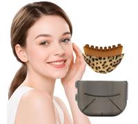 KOQAIIZ Lymphatic Face Brush, Spazzola Viso, Massaggiatore Viso, Dry Brushing, Massaggiatore linfodrenante per Scolpire Viso,Mascella (Leopardo)