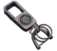 KOQAWSE Portachiavi Auto per Peugeot 5008 Hybrid 2020, Portachiavi a Catena Portachiavi Accessori per Auto Ideale Come Regalo con Logo,B