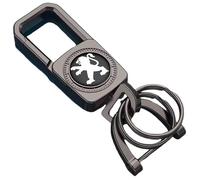 KOQAWSE Portachiavi Auto per Peugeot Rifter Standard 2021 2022 2023 2024, Portachiavi a Catena Portachiavi Accessori per Auto Ideale Come Regalo con Logo,A