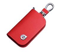 KOQAWSE Portachiavi Auto per Volvo EX30 2023 2024, Portachiavi a Catena Portachiavi Accessori per Auto Ideale Come Regalo con Logo,Red
