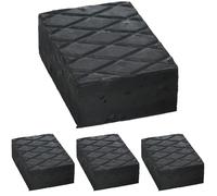 Kora Blocchi in Gomma 120 x 80 x 40 mm, Nero (Confezione da 4)