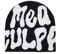 KORADI Berretto da Donna MEA Culpa Word Head Toque Y2K Elegante Berretto Invernale Lavorato a Maglia per Regali, Nero, Taglia Unica