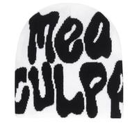 KORADI Berretto da Donna MEA Culpa Word Head Toque Y2K Elegante Berretto Invernale Lavorato a Maglia per Regali, Bianco, Taglia Unica