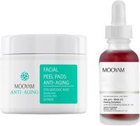 KORAL - Kit esfoliante: soluzione esfoliante viso, AHA 30% BHA 2%. Esfoliazione e pulizia facciale, anti-invecchiamento+ 50 cuscinetti esfolianti al 35% di acido glicolico 50 GRATIS