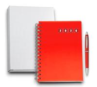 KORAT Agenda 2026 Giornaliera Spiralata, Madrid 15x21 cm Copertina in Polipropilene Rigida e Colorata, 328 Pagine, Interno a 2 Colori con Rubrica Telefonica Stampata, Planner Giornaliero (Rosso)