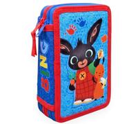 KORAT Astuccio Scuola 3 Zip Completo 44 Pezzi per Bambini Triplo Scomparto Organizzato con Cancelleria per Scrittura e Disegno, Compatto per Zaino, Resistente, Lavabile, Accessori Inclusi
