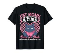 Korat Cat Moms combattono Una Cura per Il Cancro al Seno Rosa 2026 Maglietta