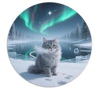 Korat Cat Rundes 1000 Puzzle Animals Rundes Puzzle Familienpuzzle Schwieriges Großes Puzzle Pädagogisches Puzzle Für Erwachsene Und Kinder Reisegeschenke 1000pcs (67.5x67.5cm)