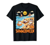Korat Cat Spooky - Vacanze estive di Halloween sulla Spiaggia Tropicale Maglietta