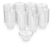 KORAT Coppette Monoporzione 450 cc, Set 50 Ciotole Trasparenti In Plastica Riutilizzabili, Coppette Dessert, Finger Food, Aperitivo, Buffet, Lavabili In Lavastoviglie, Ø12 x H8 cm