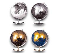KORAT Globo Geografico Decorativo da Tavolo Mappamondo Moderno Rotante con Supporto in Metallo Cromato Design Elegante in 4 Varianti di Colore Perfetto per Ufficio, Studio o Regalo (Ø 20 cm x H.28 cm)