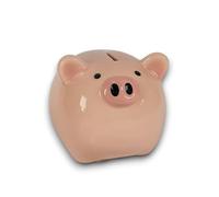 KORAT Salvadanaio Maialino Porcellino in Ceramica Bambini e Adulti Design Simpatico e Decorativo 2 Misure 14 cm e 17 cm Idea Regalo per Compleanno Cameretta Monete e Banconote (Porcellino (14 cm))
