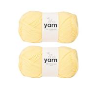 Korbond Baby Yarn - Yellow - 2 x 100g Acrylic Wool - Lightweight, Hypoallergenic & Durable Double Knit Crochet Yarn Knitting Wool