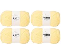 Korbond Baby Yarn - Yellow - 2 x 100g Acrylic Wool - Lightweight, Hypoallergenic & Durable Double Knit Crochet Yarn Knitting Wool (Confezione da 2)