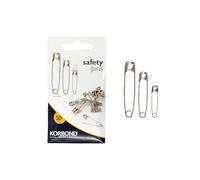 KORBOND Safety Pins Silver-110191 Spille da Balia argento-110191, Nichel, Acciaio, Assorted Sizes