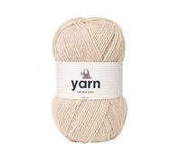 KORBOND Dk Beige Filato - 100 g di Lana acrilica - Leggero, ipoallergenico e Durevole Doppio Filato per Uncinetto (290 m totali)