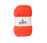 KORBOND Dk Bright Coral - Filato di Lana acrilica da 100 g, Leggero, ipoallergenico e Resistente per lavori a Maglia Doppia (290 m in Totale)