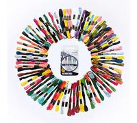 Korbond Filo da ricamo e aghi da cucito a mano, 80 matasse di filo da ricamo a 6 strati (560 m) e 30 aghi da cucito a mano