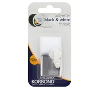 Korbond, filo nero e bianco, in poliestere, 100 m