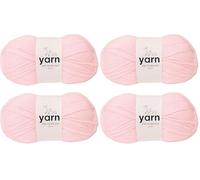 KORBOND Filo rosa confetto - 2 x 100 g acrilico, morbido, leggero, ipoallergenico e durevole filato (200 g/580 m totale) (Confezione da 2)