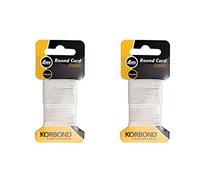 Korbond Industries Korbond - Corda Elastica da 8 m, 2 Rotoli da 4 m, Ideale per lavori di Riparazione, asole, Vestiti per Bambole, Indumenti, mobili per la casa e creazione di Gioielli, in Poliestere