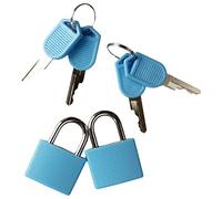 Korbond Lucchetto in ottone con chiavi, 14 cm, multicolore, Multicolore, 14 cm, Lucchetto per bagagli