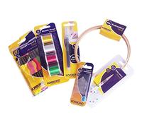 Korbond Ricamo Hoop, Altro, Multicolore, 6 inch + Needles & Thread, 6 unità