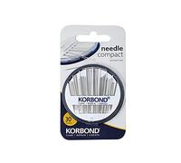 KORBOND Set Compatto di Aghi 30 Pezzi Assortimento di Aghi per Una moltitudine di Cuciture a Mano, riparazioni e creazioni; Selezione di Aghi universali, da Trapunto, Ricamo e rammendo.