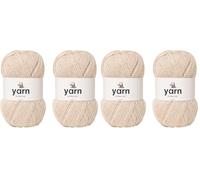 Korbond Yarn - Beige - 2 x 100g Acrylic Wool - Lightweight, Hypoallergenic & Durable Double Knit Crochet Yarn Knitting Wool (Confezione da 2)