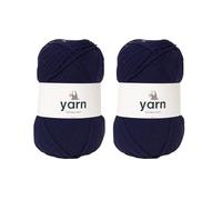 Korbond Yarn- Navy Blue - 2 x 100g Acrylic Wool - Lightweight, Hypoallergenic & Durable Double Knit Crochet Yarn Knitting Wool