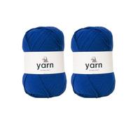 Korbond Yarn - Royal Blue - 2 x 100g Acrylic Wool - Lightweight, Hypoallergenic & Durable Double Knit Crochet Yarn Knitting Wool