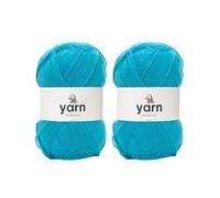 Korbond Yarn - Turquoise - 2 x 100g Acrylic Wool - Lightweight, Hypoallergenic & Durable Double Knit Crochet Yarn Knitting Wool