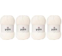 Korbond Yarn - White - 2 x 100g Acrylic Wool - Lightweight, Hypoallergenic & Durable Double Knit Crochet Yarn Knitting Wool (Confezione da 2)