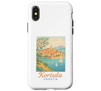 Korcula Croazia Little Dubrovnik Old Town Tourist Souvenir Custodia per iPhone X/XS