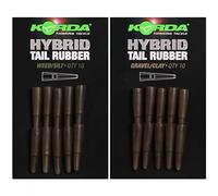 KORDA ibrida Coda GOMMINI PER DA PESCA CONFEZIONE DA 10 - Gravel / Clay