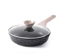 Kordisen Padella Antiaderente con Coperchio, Padella a Induzione da 24 cm, Sana e Atossica, Senza PFOA