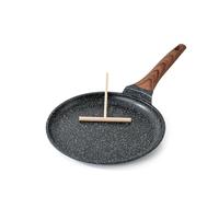 Kordisen Padella per Crepes 26 cm Antiaderente - Padella Crepes Induzione con Rivestimento in Granito, Testo Romagnolo con Distributore di Impasto, Senza PFOA, per Tutti i Fornelli