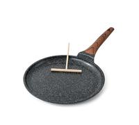 Kordisen Padella per Crepes 30 cm Antiaderente - Padella Crepes Induzione con Rivestimento in Granito, Testo Romagnolo con Distributore di Impasto, Senza PFOA, per Tutti i Fornelli