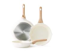 Kordisen Set di Padelle in Ceramica a Induzione 20/24/28 cm, Set di Padelle Antiaderenti, Sane e Atossiche, Senza PFOA e PFAS