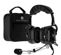 KORE AVIATION P1 General Aviation Headset for Pilots | Mono, riduzione passiva del rumore, microfono con cancellazione del rumore, cuffie acustiche, porta AUX, doppia spina GA con borsa per cuffie (2