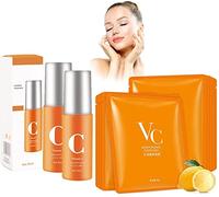 Korea Infusing Collagen Anti-Aging Mask Set, New Vitamin C Face Mask & Spray,Collagen Essential Lifting & Firming Anti-Wrinkle Facial Mask, 50ml. (2set)