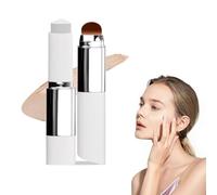 Korean Color Changing Foundation Stick with Brush Head - V White Cover Cream for Full to Medium Coverage Base Makeup, Suitable for All Skin Types (Ivory)