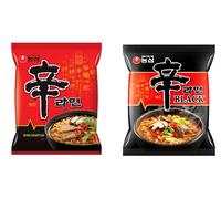 Korean Instant Hot Spicy Noodle NONGSHIM SHIN RAMYUN 2pack ORIGINALE e NERO