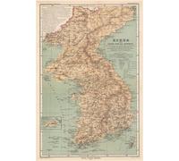 Korean Map Journal: Vintage 1883 Map of Korean Peninsula Notebook (Blank Lined Journal, 6"x9" Lined Pages, 200 pages)
