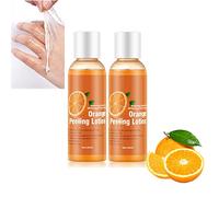 Korean Orange Peeling Lotion, Body Whitening Cream Peeling Lotion, Orange Peel Peeling Cream, Dead Skin Remover for Neck, Knees, Elbows, Armpit (2Pcs)